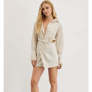 SOVERE Persist Tunic Shirt in Natural Slate NWT